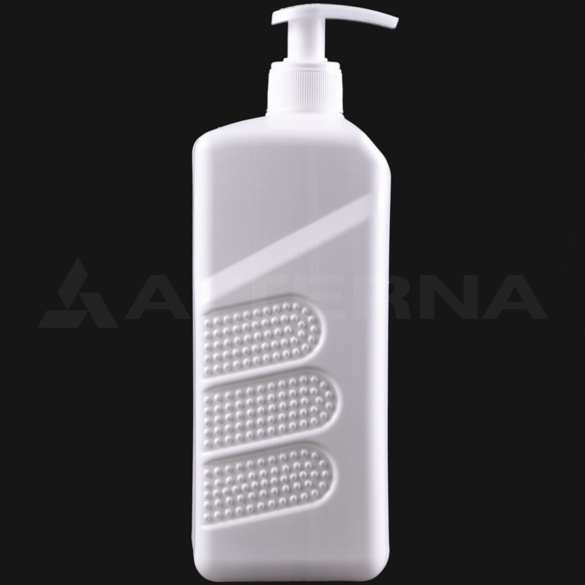 1000 ml HDPE Square Bottle with 28 mm Dispenser Pump