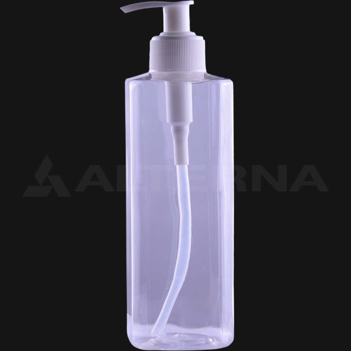 400 ml PET Square Bottle with 28 mm Pump Dispenser